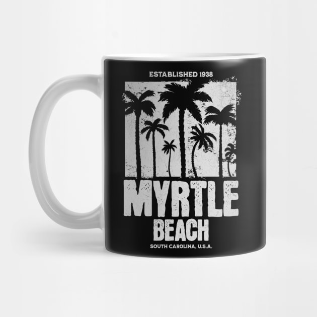 Myrtle Beach, South Carolina Palm Trees by Contentarama